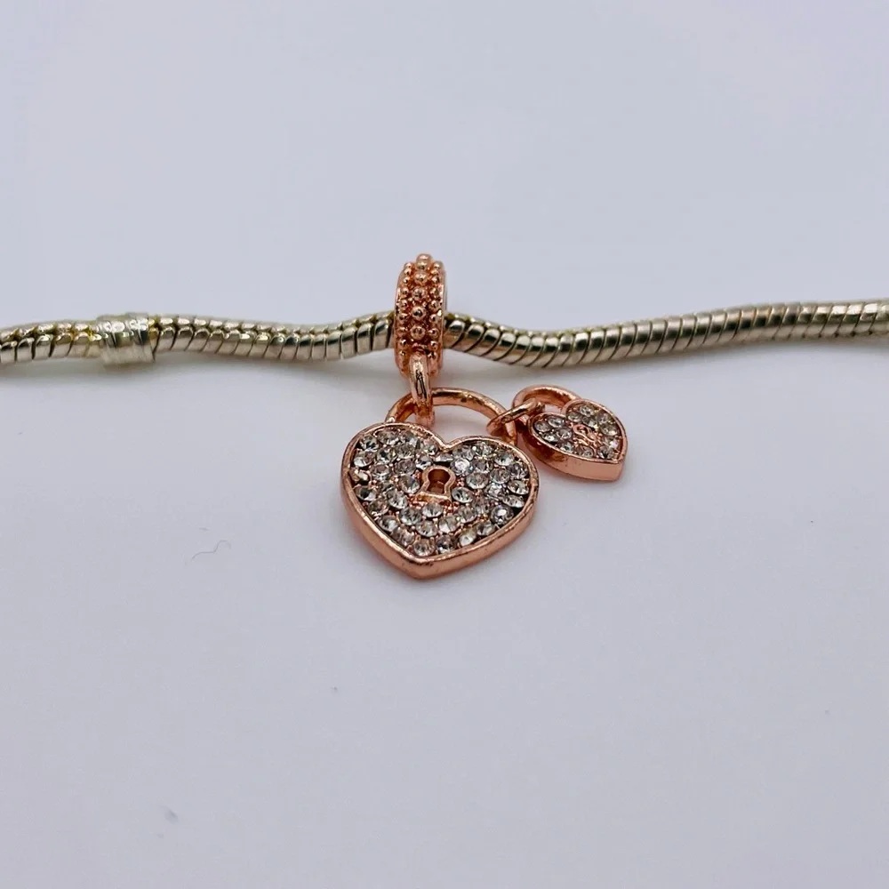 For Pandora - Rhinestone Dangle Heart - Picture 3 of 3